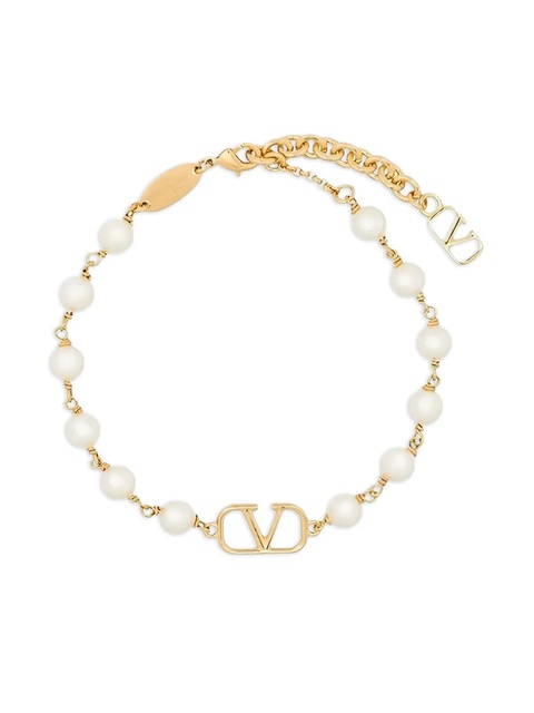 Valentino Garavani VLogo Signature pearl bracelet - Gold - zdjęcie produktu nr 2