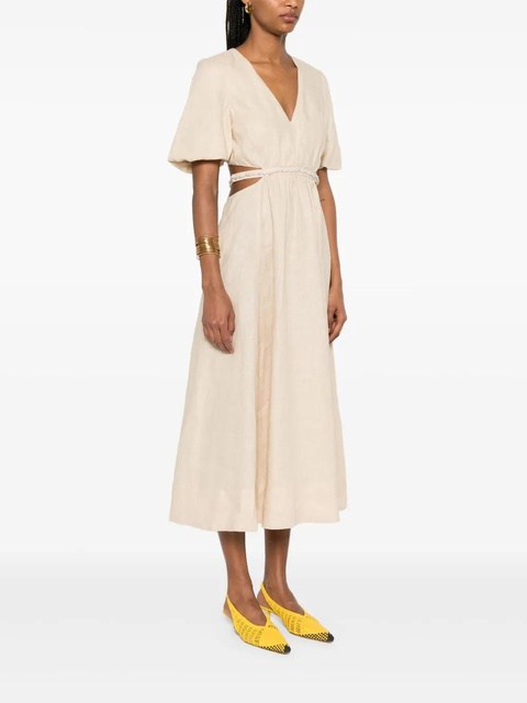Maje faux-pearl-embellished midi dress - Neutrals - zdjęcie produktu nr 2
