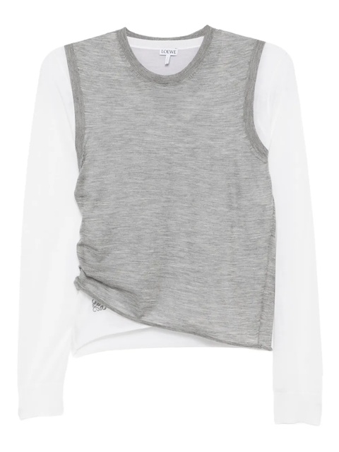 LOEWE draped cashmere top - Grey - zdjęcie produktu nr 1