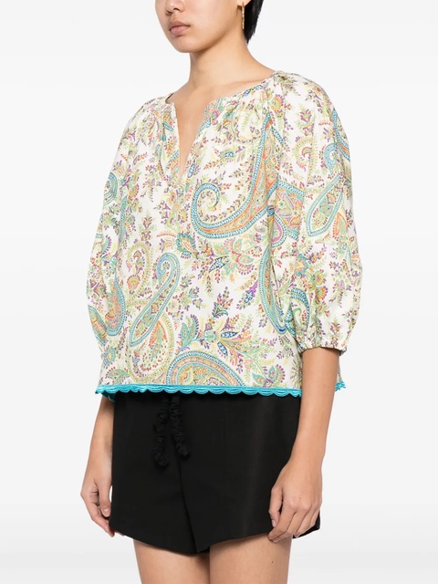ETRO paisley-print cotton blouse - Multicolour - zdjęcie produktu nr 1