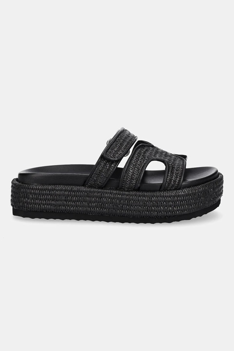 Steve Madden klapki Bigmissile damskie kolor czarny na platformie SM11003773 - zdjęcie produktu nr 2