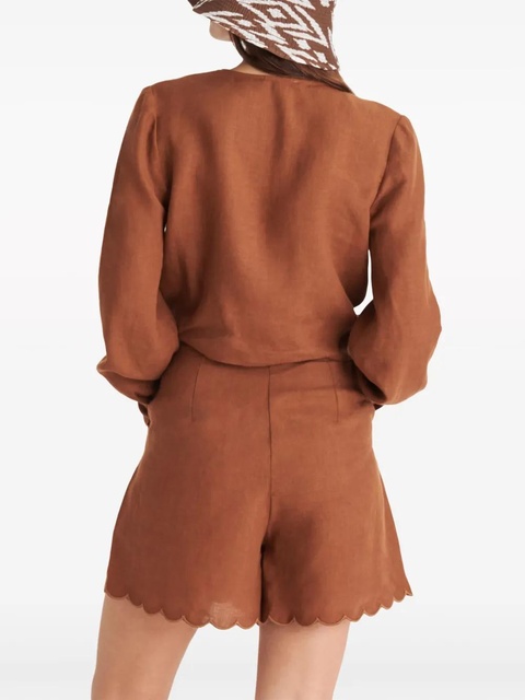 ERES Joli linen crop top - Brown - zdjęcie produktu nr 2