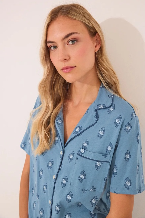 women'secret piżama damska kolor niebieski bawełniana 3592389 - zdjęcie produktu nr 2