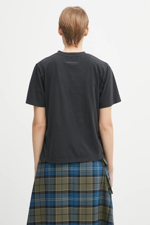 MM6 Maison Margiela t-shirt bawełniany damski kolor czarny S62GD0210.M20115.900 - zdjęcie produktu nr 1