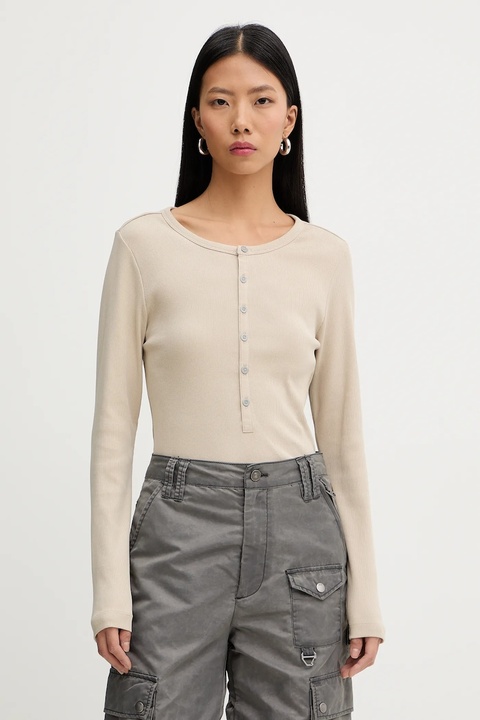 G-Star longsleeve kolor beżowy D27975-E136 - zdjęcie produktu nr 2