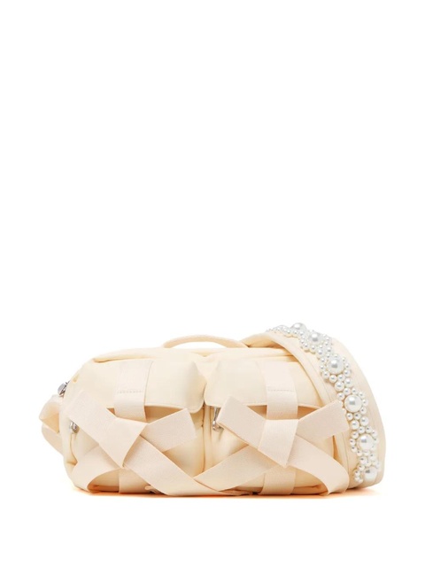 Simone Rocha bow-detail faux-pearl shoulder bag - White - zdjęcie produktu nr 1