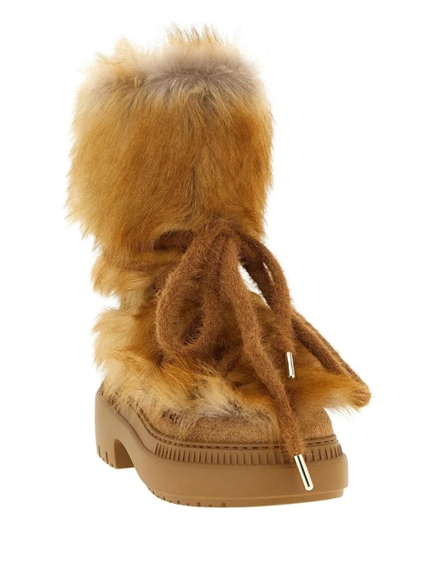 FENDI 55mm Apres Chic fur lace-up boots - Brown - zdjęcie produktu nr 2