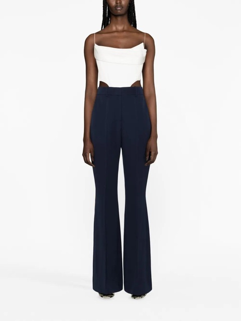 Balmain wool flared trousers - Blue - zdjęcie produktu nr 1