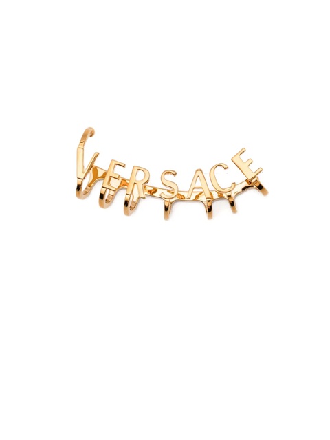 Versace logo-lettering ear cuff - Gold - zdjęcie produktu nr 1
