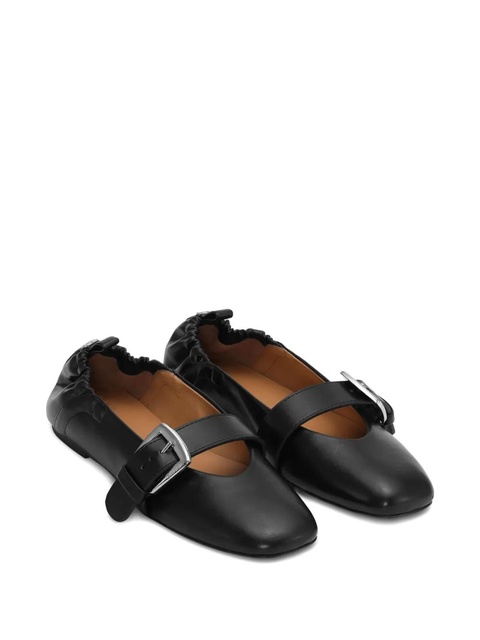 GANNI faux-leather ballet flats - Black - zdjęcie produktu nr 2