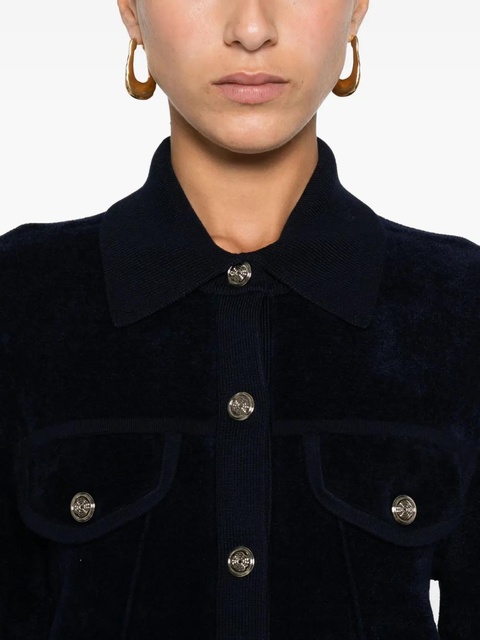 Maje velvet cropped jacket - Blue - zdjęcie produktu nr 2