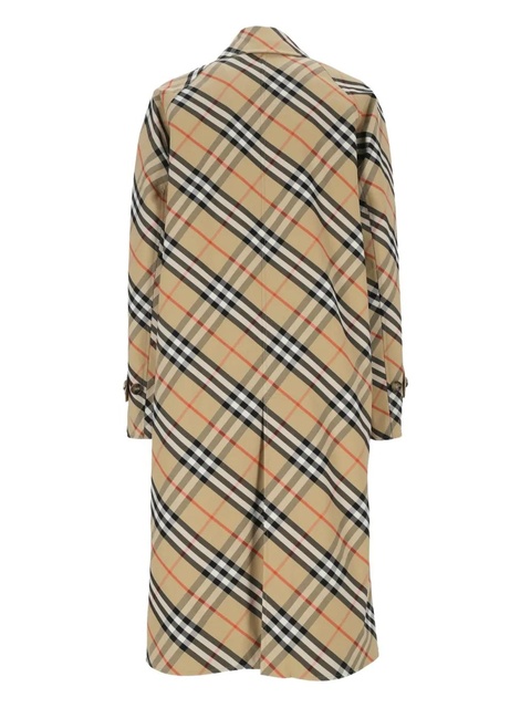 Burberry check belted coat - Brown - zdjęcie produktu nr 2