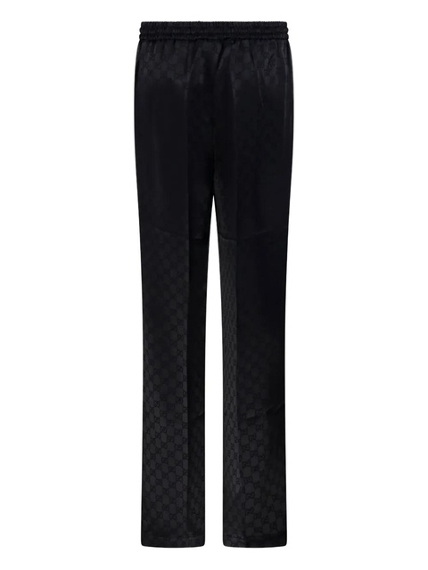 Gucci monogram-pattern trousers - Black - zdjęcie produktu nr 2