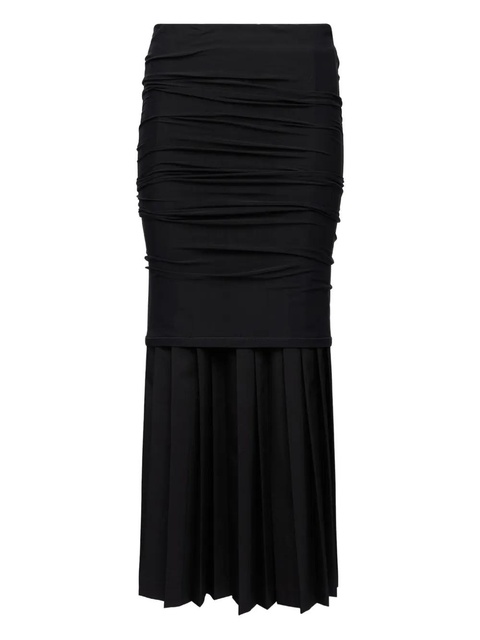 MM6 Maison Margiela pleated draped midi skirt - Blue - zdjęcie produktu nr 2