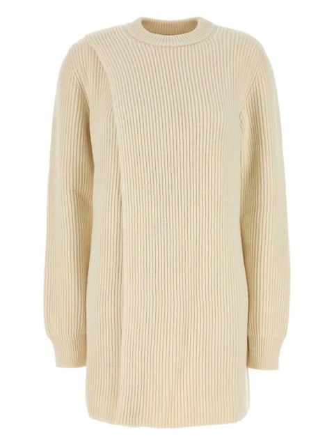 Jil Sander ribbed wool sweater dress - Neutrals - zdjęcie produktu nr 1