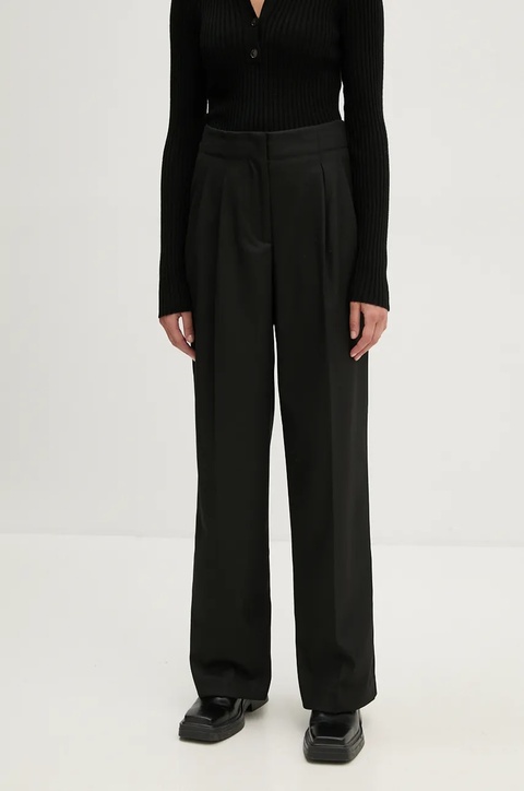 2NDDAY spodnie Carter damskie kolor czarny proste high waist 2245161120 - zdjęcie produktu nr 1