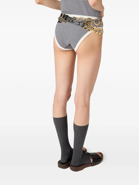 Miu Miu x Petit Bateau ribbed jersey briefs - Blue - zdjęcie produktu nr 2