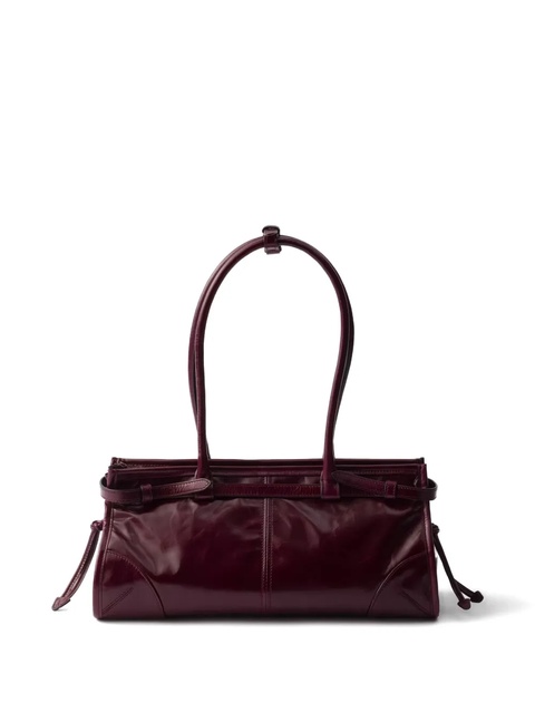 Prada Bonnie leather top-handle tote bag - Red - zdjęcie produktu nr 2