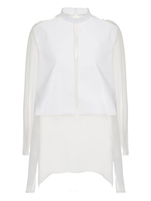 Valentino Garavani panelled silk shirt - White - zdjęcie produktu nr 1