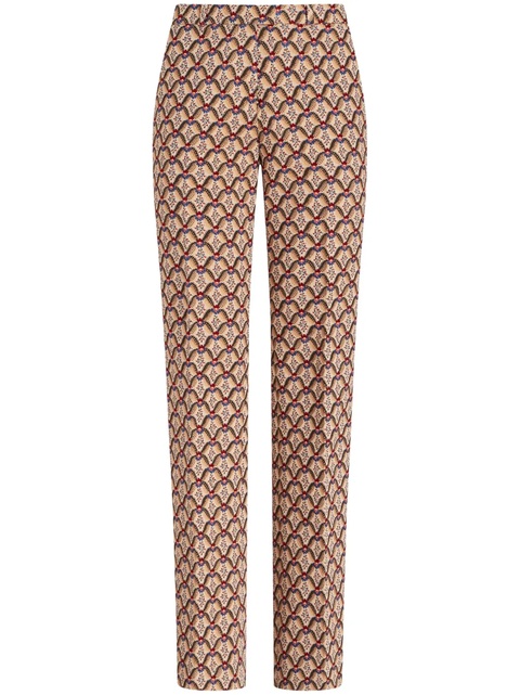 ETRO floral-print tailored trousers - Brown - zdjęcie produktu nr 1