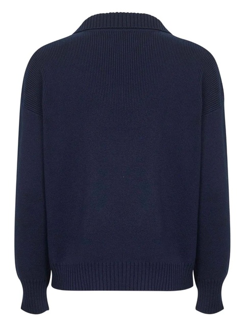 Weekend Max Mara patch-pockets v-neck sweaters - Blue - zdjęcie produktu nr 2