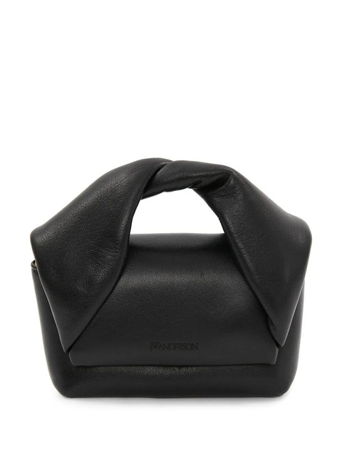 JW Anderson mini Twister leather crossbody bag - Black - zdjęcie produktu nr 1