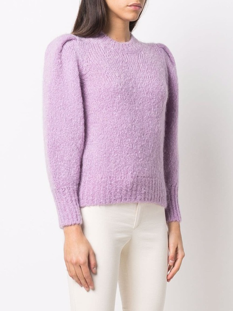 Isabel Marant puff-sleeve jumper - Purple - zdjęcie produktu nr 2