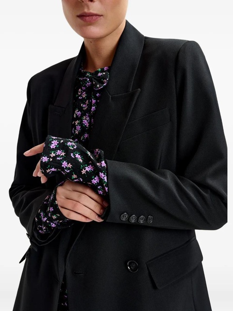 Essentiel Antwerp double-breasted padded-shoulder blazer - Black - zdjęcie produktu nr 2