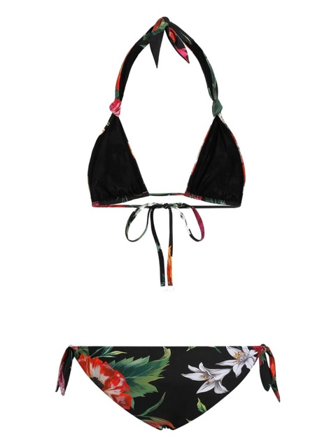 Dolce & Gabbana floral-print swimsuit - Black - zdjęcie produktu nr 2