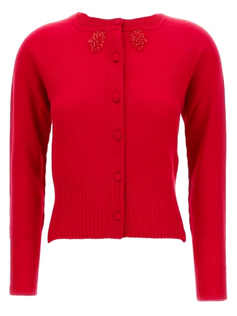 Simone Rocha embellished cardigan - Red - zdjęcie produktu nr 1