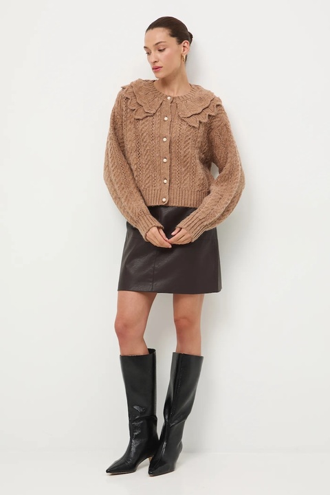 Medicine kardigan damski kolor beżowy - zdjęcie produktu nr 1