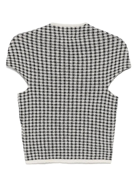 MM6 Maison Margiela checked T-shirt - Black - zdjęcie produktu nr 2