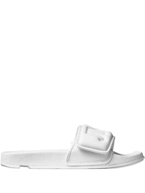 Jimmy Choo Fitz logo-strap slides - White - zdjęcie produktu nr 1