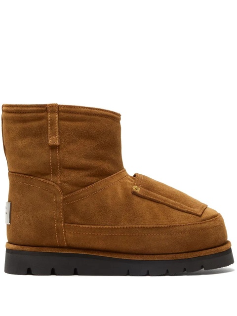 Acne Studios shearling-lined leather boots - Brown - zdjęcie produktu nr 1