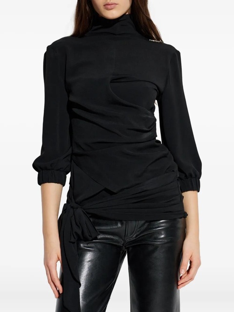 The Attico tie-detail blouse - Black - zdjęcie produktu nr 2