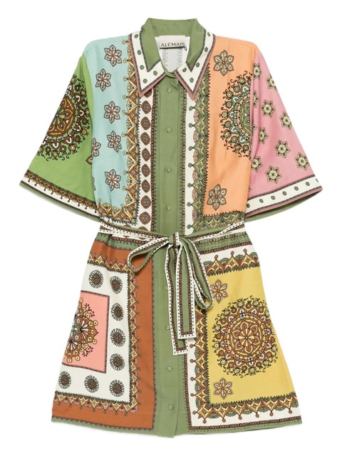 ALEMAIS Contina printed mini dress - Green - zdjęcie produktu nr 1