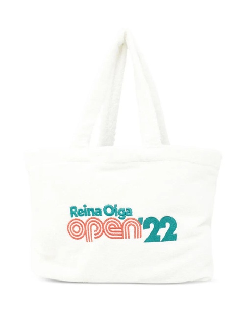 Reina Olga logo-embroidery beach bag - White - zdjęcie produktu nr 1