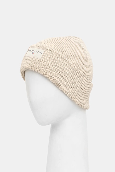 Tommy Jeans czapka bawełniana kolor beżowy AW0AW17913 - zdjęcie produktu nr 2