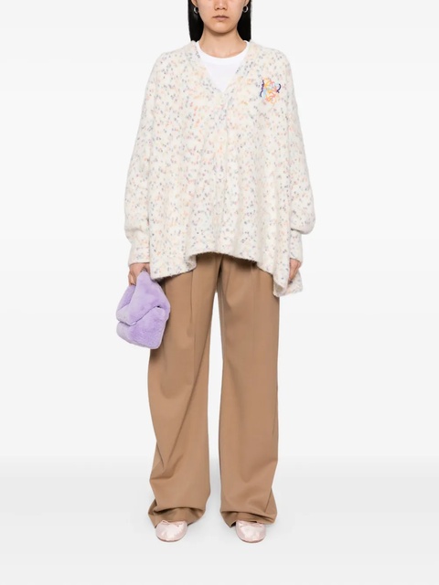 LOEWE logo-embroidered cardigan - White - zdjęcie produktu nr 2