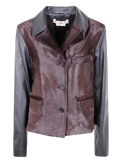 Marni calf-hair leather jacket - Brown - zdjęcie produktu nr 1