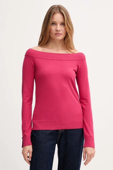 United Colors of Benetton sweter damski kolor różowy lekki 1W2AD10E0 - zdjęcie produktu nr 1