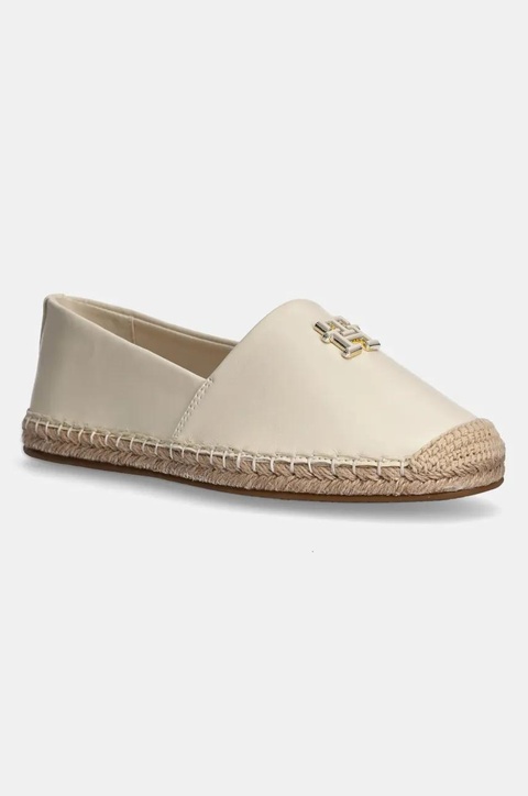 Tommy Hilfiger espadryle skórzane TH LOGO LEATHER ESPADRILLE kolor beżowy FW0FW08540 - zdjęcie produktu nr 1