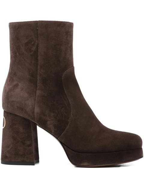 Valentino Garavani 90mm Fawcette platform boots - Brown - zdjęcie produktu nr 1