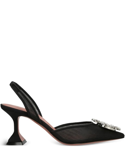 Amina Muaddi 70mm Begun slingback pumps - White - zdjęcie produktu nr 1