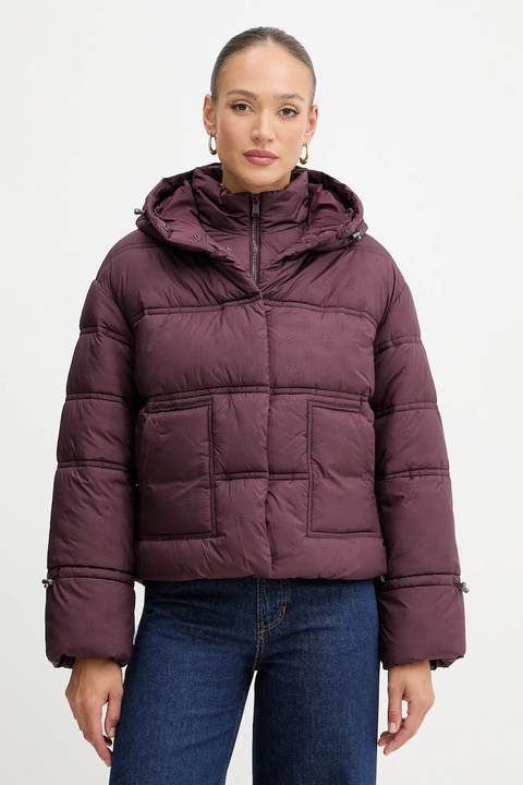 Guess kurtka NEW DAISY kolor fioletowy zimowa W5BL43 W2902 - zdjęcie produktu nr 1