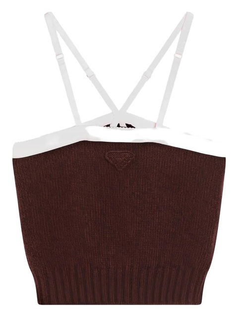 Prada TOP CANOTTA - MORO - 40 - Red - zdjęcie produktu nr 1