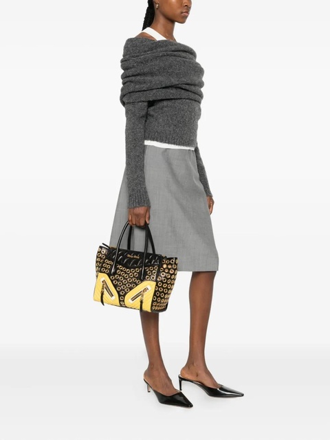 Miu Miu zip-details shoulder bag - Black - zdjęcie produktu nr 1