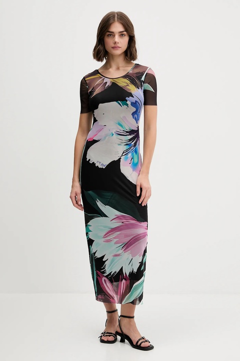 Desigual sukienka BERNADETTE kolor czarny 25WWVK19 - zdjęcie produktu nr 1