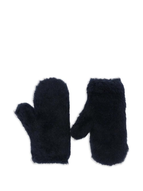 Max Mara teddy-textured gloves - Blue - zdjęcie produktu nr 1