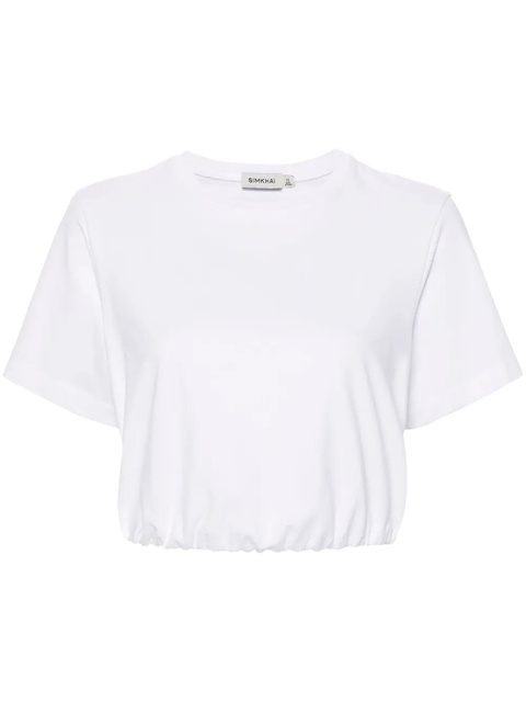Simkhai elasticated-waist T-shirt - White - zdjęcie produktu nr 1